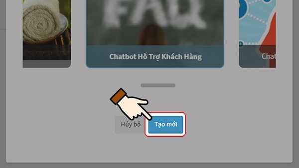 Lựa chọn mục “Tạo mới”
